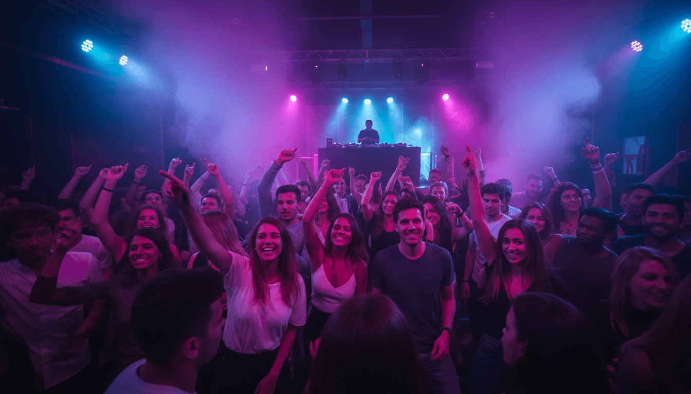 Glowing neon foam party experience